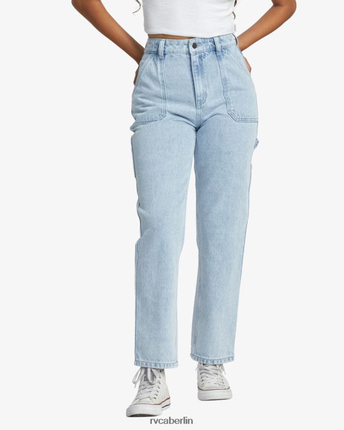 RVCA Rezessions-Jeanshose BF4L8X817 Kleidung leichte Vintage-Waschung Frauen