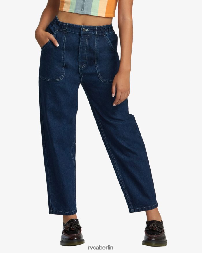 RVCA Scrunchie-Jeanshose BF4L8X1086 Kleidung dunkles Indigo Frauen