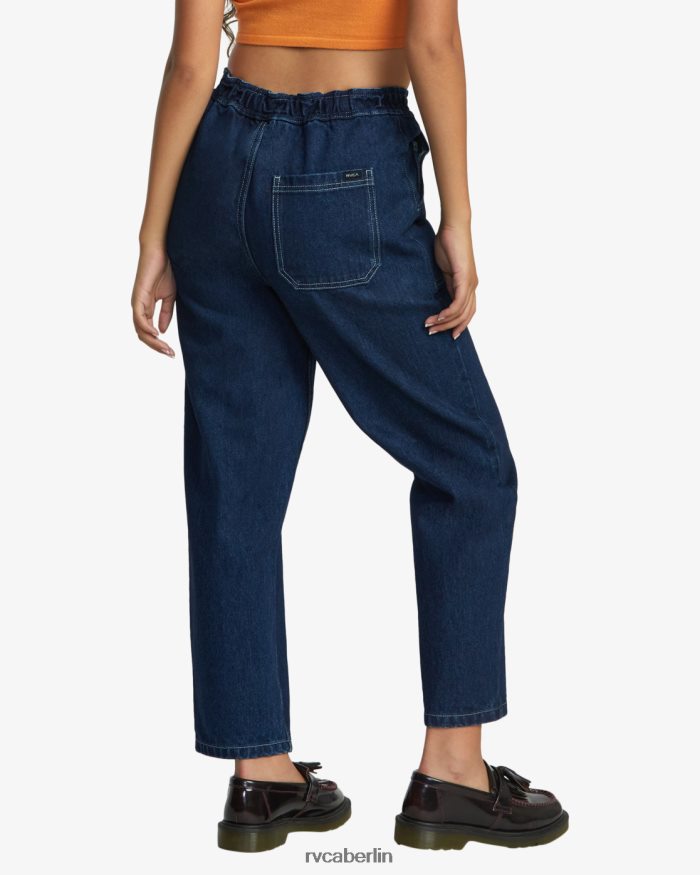 RVCA Scrunchie-Jeanshose BF4L8X1086 Kleidung dunkles Indigo Frauen