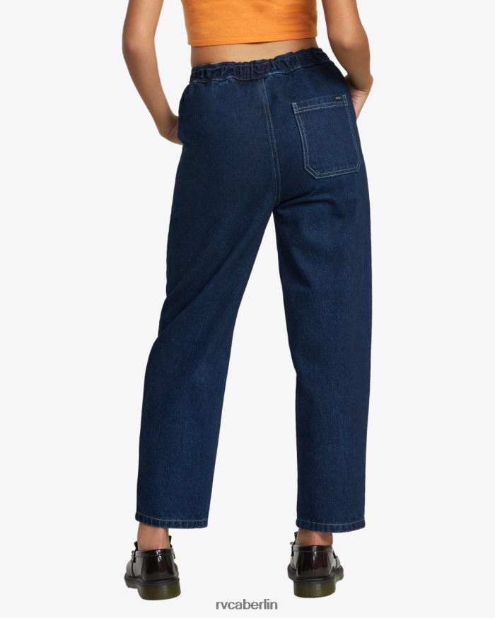 RVCA Scrunchie-Jeanshose BF4L8X1086 Kleidung dunkles Indigo Frauen