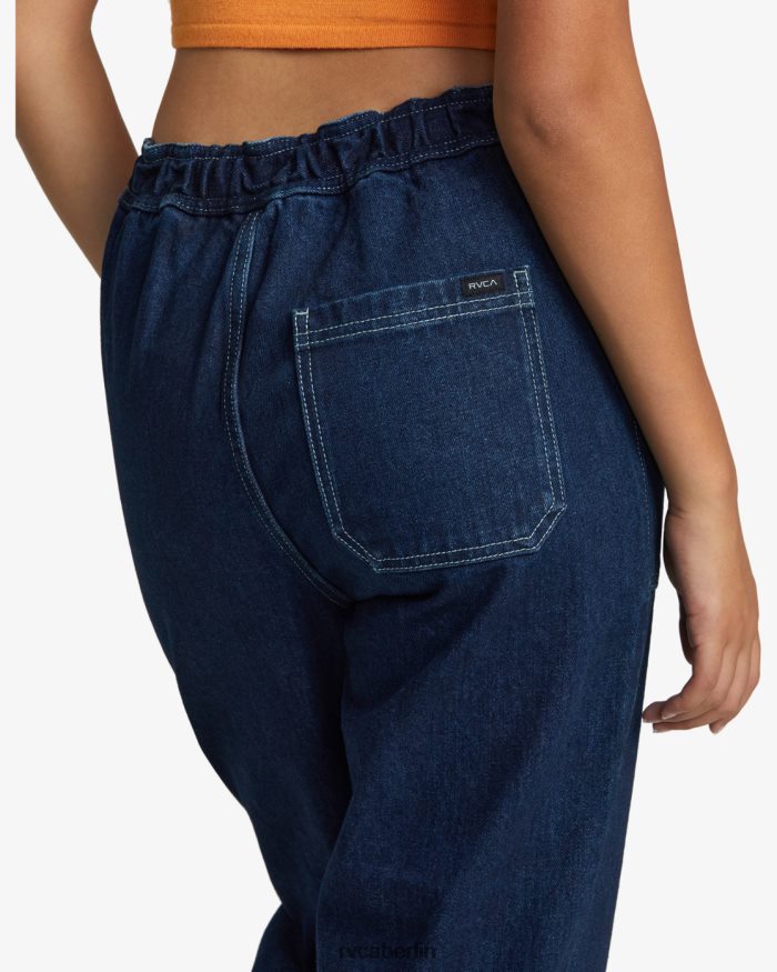 RVCA Scrunchie-Jeanshose BF4L8X1086 Kleidung dunkles Indigo Frauen
