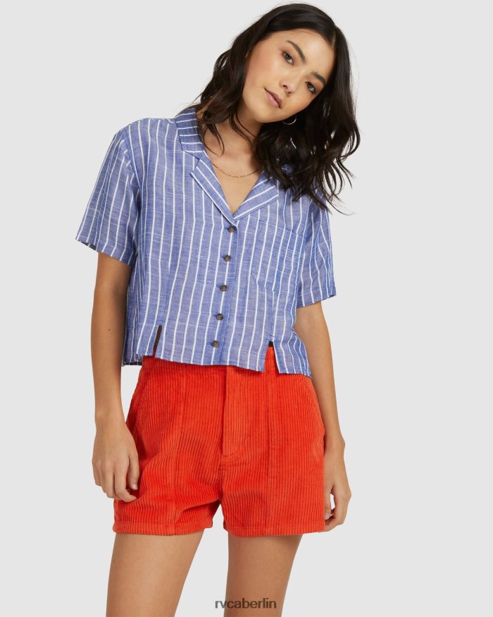 RVCA Nautisches Urlaubsshirt BF4L8X1564 Kleidung ultramarin Frauen