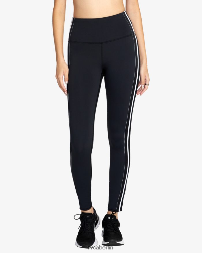 RVCA Elastische, seitliche Workout-Leggings BF4L8X1675 Kleidung Schwarz Frauen