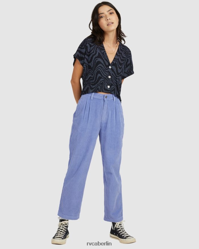 RVCA Plüsch-Cordhose BF4L8X1686 Kleidung grau lila Frauen