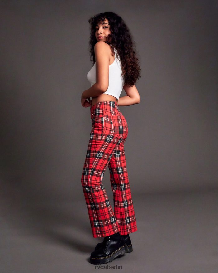 RVCA Ramone gewebte karierte Hose BF4L8X1688 Kleidung Chrysantheme Frauen