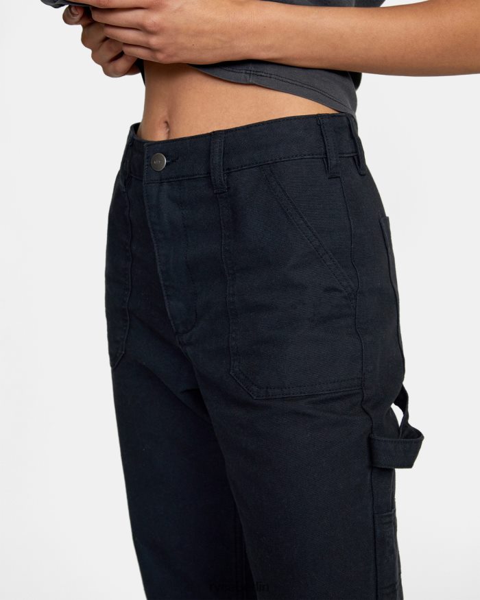 RVCA Rezessions-Arbeitshose BF4L8X772 Kleidung echtes Schwarz Frauen