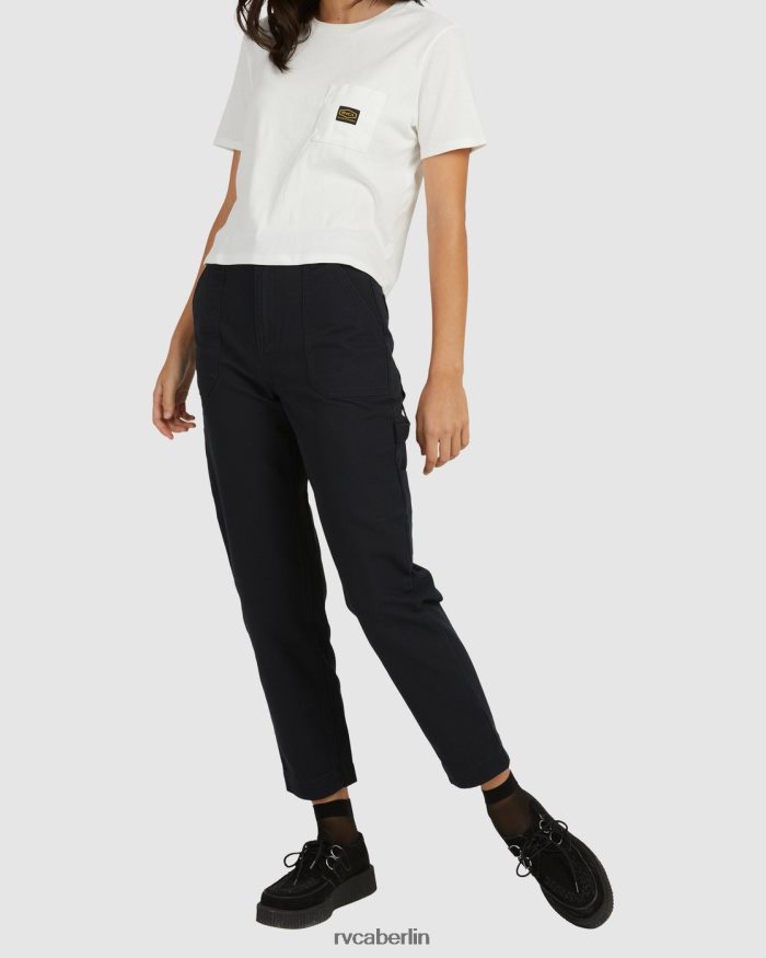 RVCA Rezessions-Arbeitshose BF4L8X853 Kleidung echtes Schwarz Frauen
