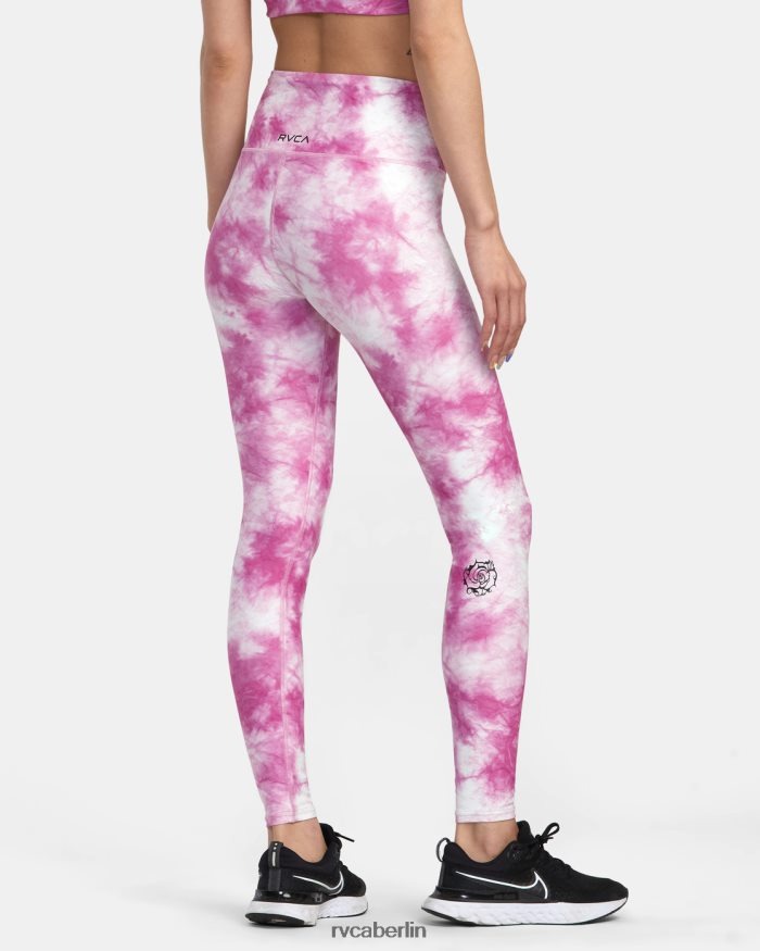 RVCA Thug Rose Essential Leggings mit hoher Taille BF4L8X1388 Kleidung Rosa Frauen