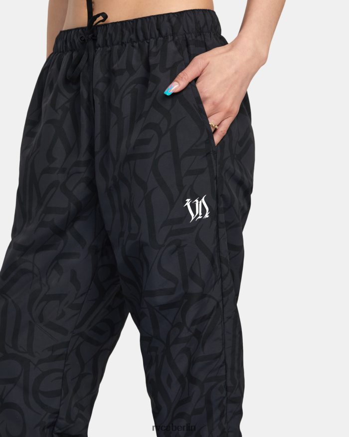 RVCA Thug Rose Track technische Jogginghose BF4L8X1411 Kleidung Schwarz Frauen