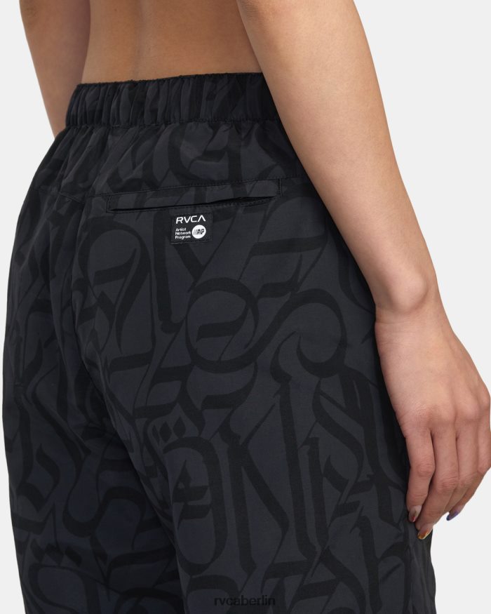 RVCA Thug Rose Track technische Jogginghose BF4L8X1411 Kleidung Schwarz Frauen