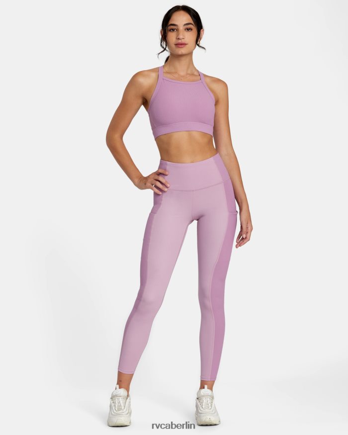 RVCA VA Sport Rippblock-Leggings mit hoher technischer Taille BF4L8X1107 Kleidung lila Frauen
