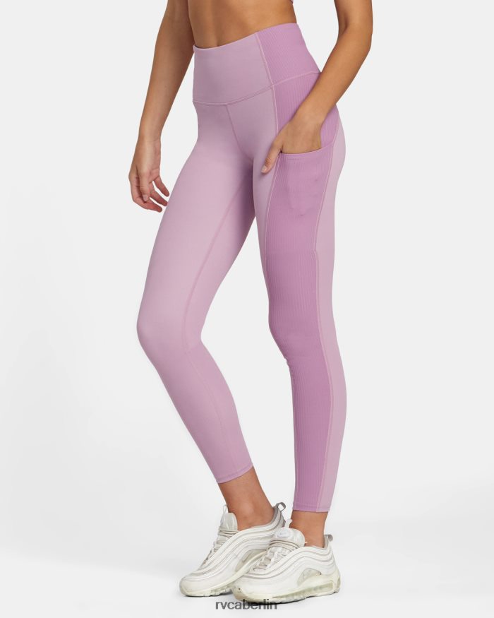 RVCA VA Sport Rippblock-Leggings mit hoher technischer Taille BF4L8X1107 Kleidung lila Frauen