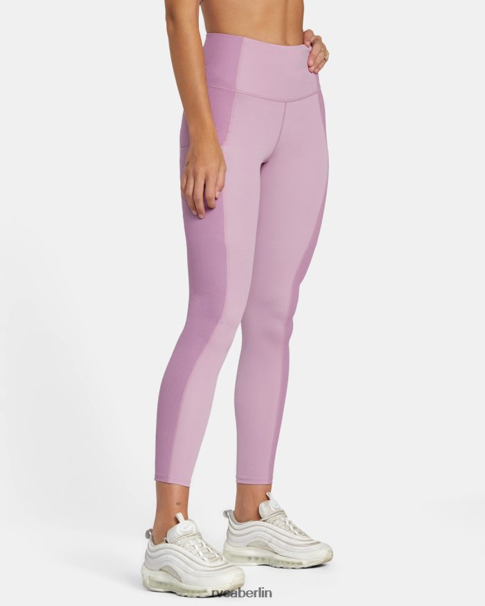 RVCA VA Sport Rippblock-Leggings mit hoher technischer Taille BF4L8X1107 Kleidung lila Frauen