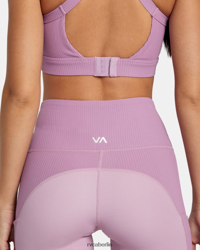 RVCA VA Sport Rippblock-Leggings mit hoher technischer Taille BF4L8X1107 Kleidung lila Frauen