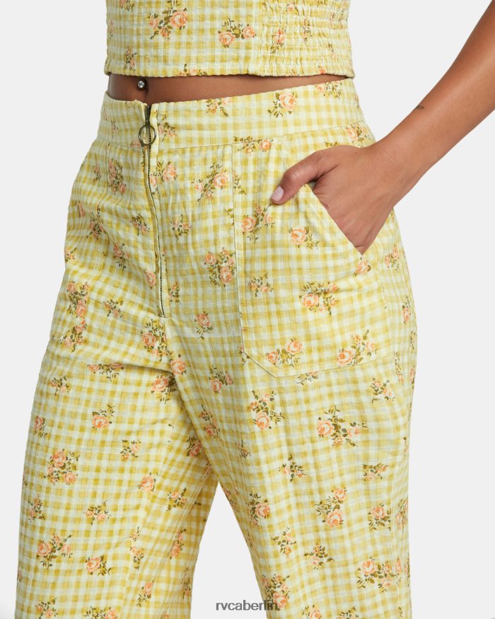 RVCA Überall Seersucker-Hosen BF4L8X1242 Kleidung golden Frauen