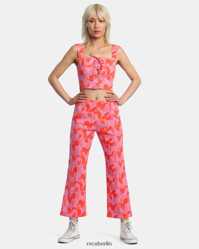 RVCA tropfende Hose mit hoher Taille BF4L8X1369 Kleidung Alpenveilchen Frauen