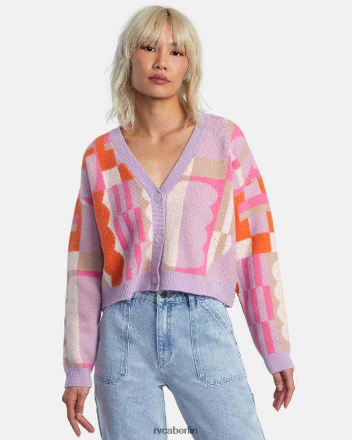 RVCA Jesse braune Strickjacke BF4L8X317 Kleidung Lavendel Frauen