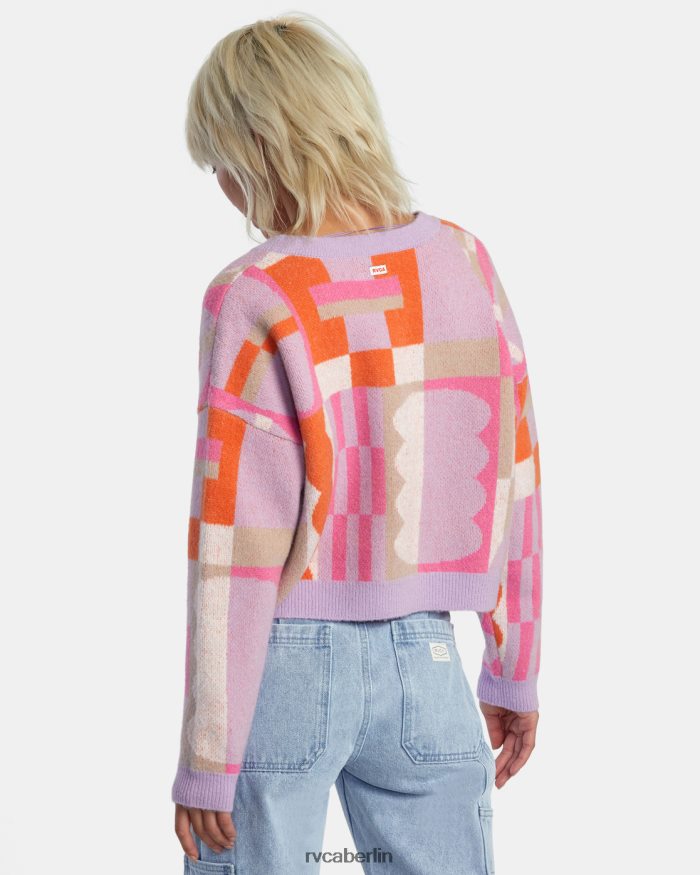 RVCA Jesse braune Strickjacke BF4L8X317 Kleidung Lavendel Frauen