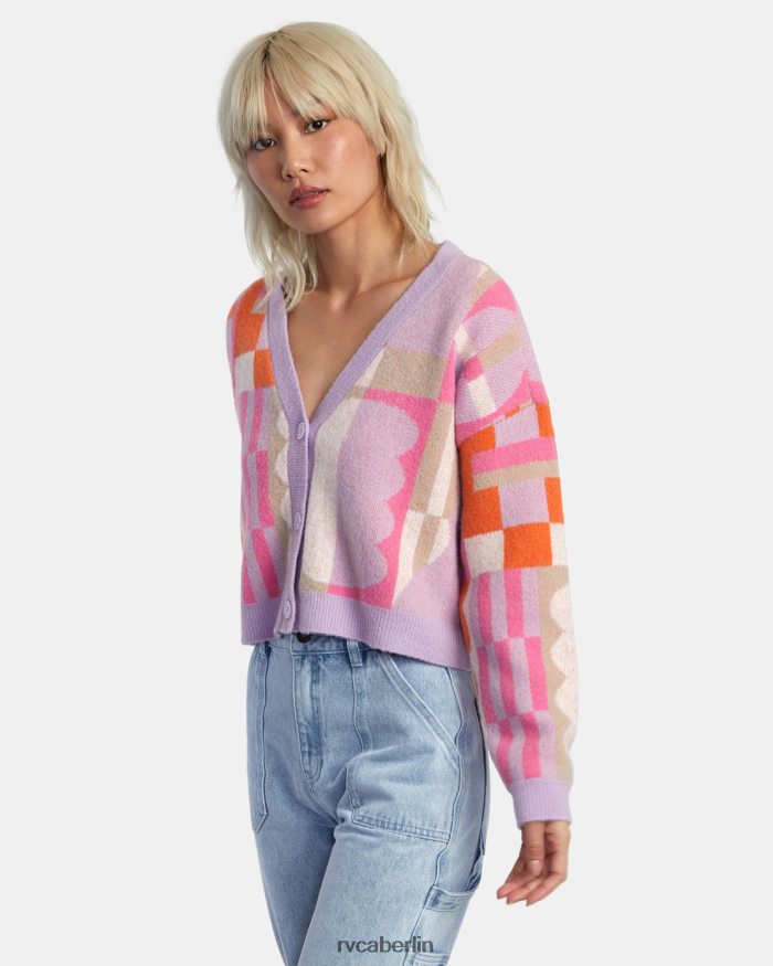 RVCA Jesse braune Strickjacke BF4L8X317 Kleidung Lavendel Frauen