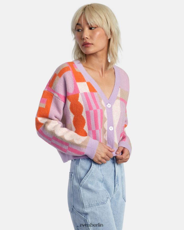 RVCA Jesse braune Strickjacke BF4L8X317 Kleidung Lavendel Frauen