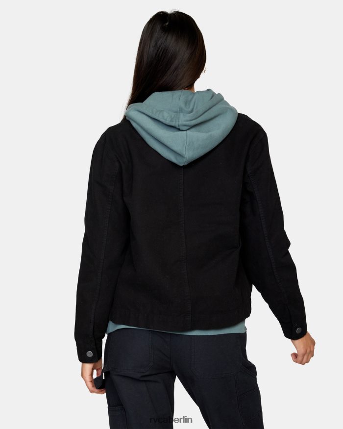 RVCA Rezessionsmantel BF4L8X844 Kleidung echtes Schwarz Frauen