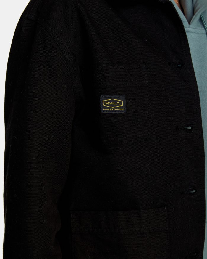 RVCA Rezessionsmantel BF4L8X844 Kleidung echtes Schwarz Frauen