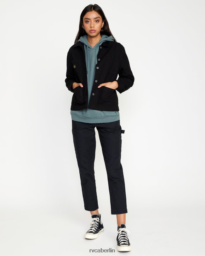 RVCA Rezessionsmantel BF4L8X844 Kleidung echtes Schwarz Frauen