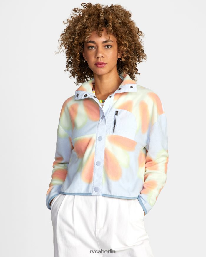 RVCA Fleecejacke für den freien Tag BF4L8X1712 Kleidung Halogenblau Frauen