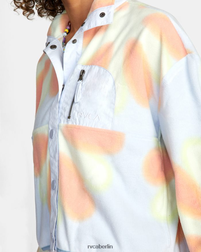 RVCA Fleecejacke für den freien Tag BF4L8X1712 Kleidung Halogenblau Frauen