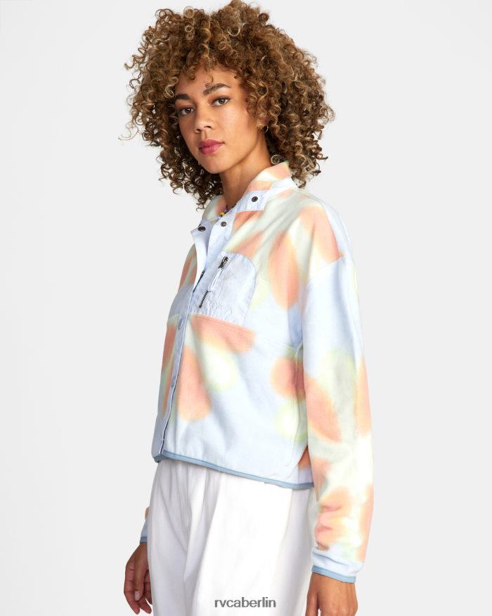 RVCA Fleecejacke für den freien Tag BF4L8X1712 Kleidung Halogenblau Frauen