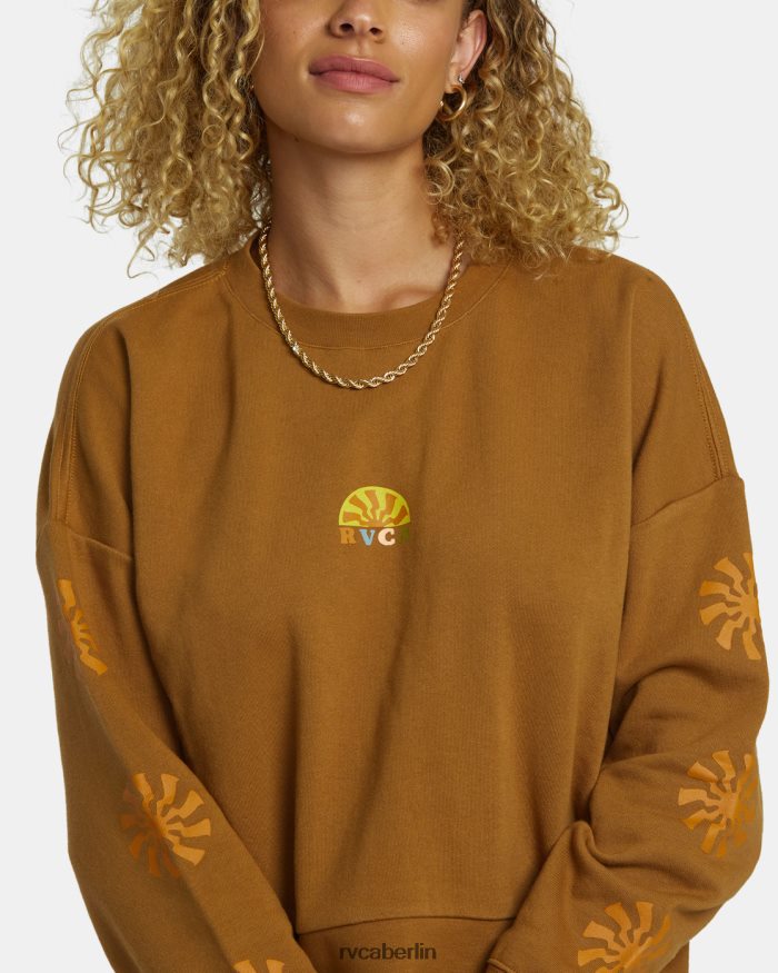 RVCA Glänzendes, kurzes Sweatshirt BF4L8X1251 Kleidung Siena Frauen