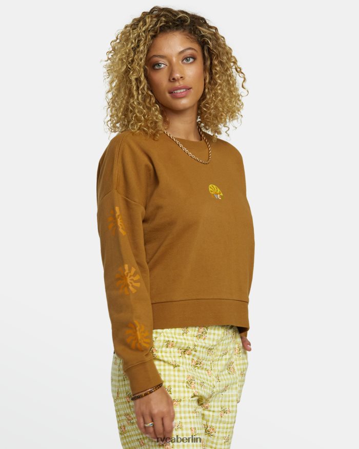 RVCA Glänzendes, kurzes Sweatshirt BF4L8X1251 Kleidung Siena Frauen