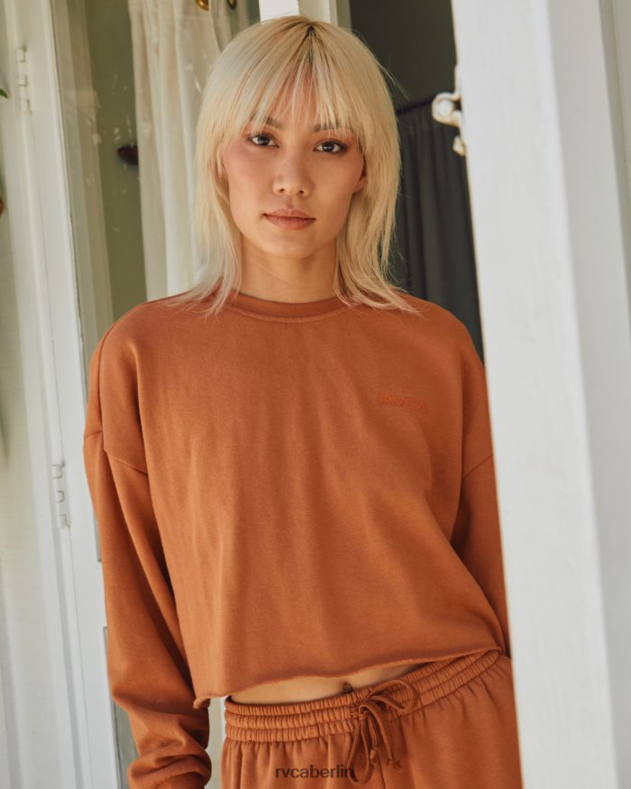 RVCA Kurzes Sweatshirt für die Probefahrt BF4L8X1521 Kleidung Bernstein Frauen