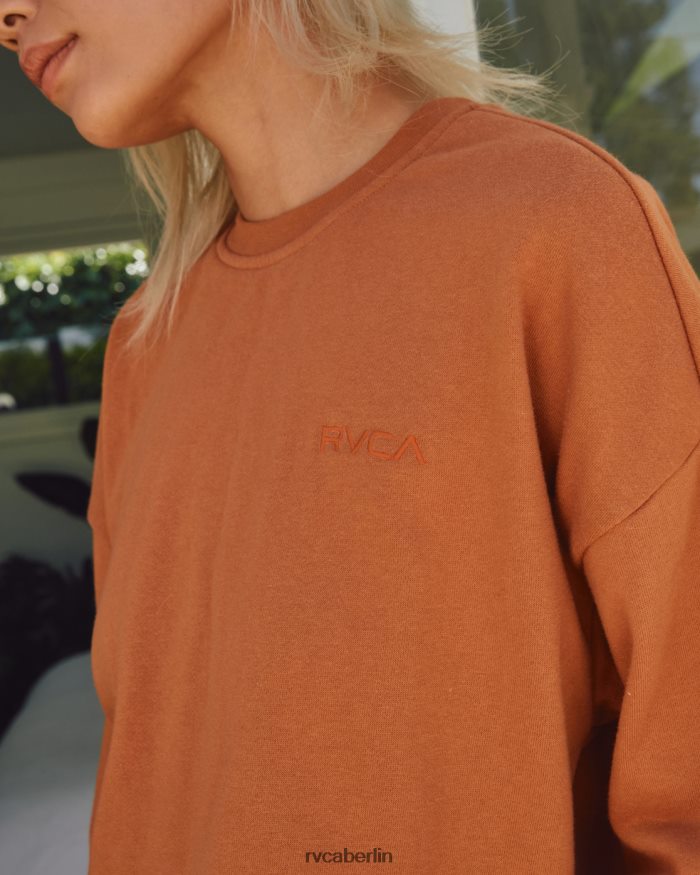 RVCA Kurzes Sweatshirt für die Probefahrt BF4L8X1521 Kleidung Bernstein Frauen