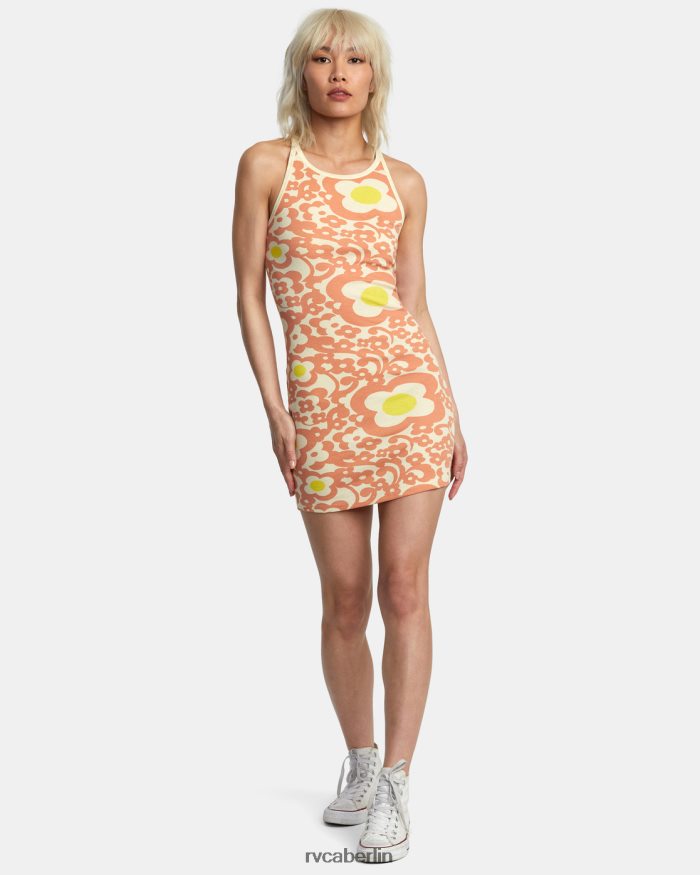 RVCA Atemberaubendes Rippstrickkleid BF4L8X1383 Kleidung Zitrone Frauen