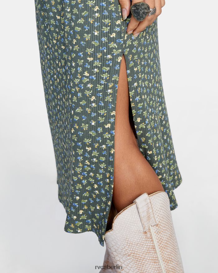 RVCA Endlos lustiges Midikleid BF4L8X1697 Kleidung Kaktus Frauen