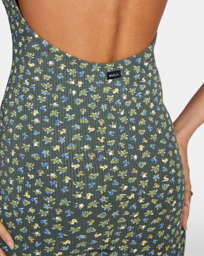 RVCA Endlos lustiges Midikleid BF4L8X1697 Kleidung Kaktus Frauen