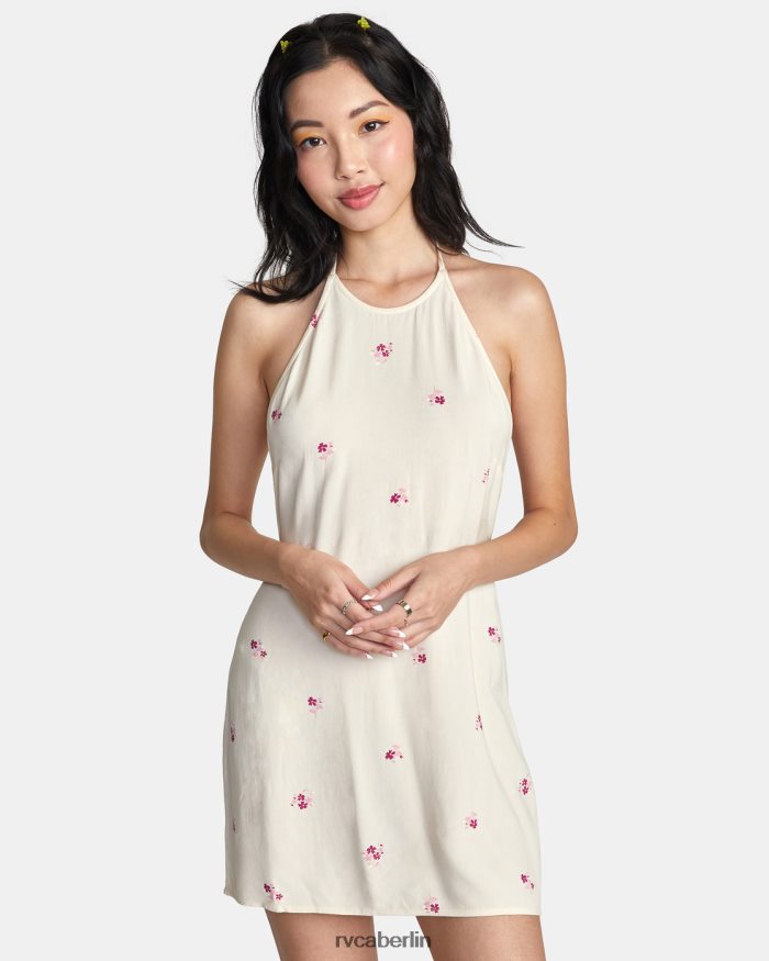 RVCA Gerade geschnittenes Neckholder-Kleid BF4L8X1450 Kleidung Creme Frauen