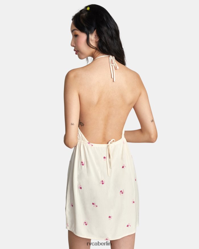 RVCA Gerade geschnittenes Neckholder-Kleid BF4L8X1450 Kleidung Creme Frauen
