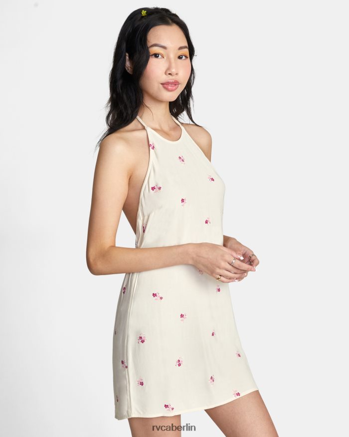 RVCA Gerade geschnittenes Neckholder-Kleid BF4L8X1450 Kleidung Creme Frauen