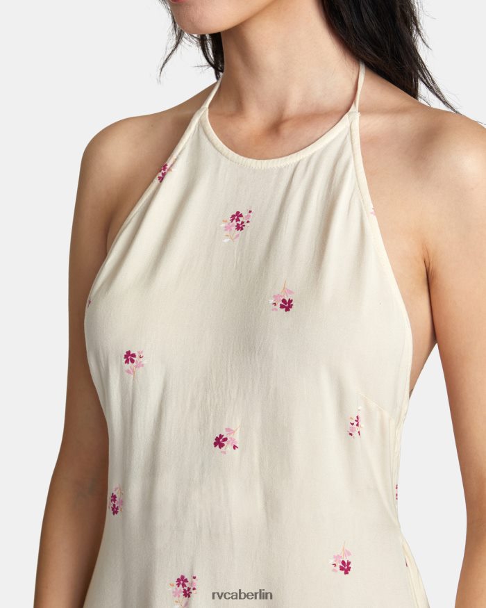 RVCA Gerade geschnittenes Neckholder-Kleid BF4L8X1450 Kleidung Creme Frauen