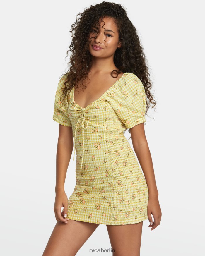 RVCA Gretel Leinenkleid BF4L8X1210 Kleidung golden Frauen