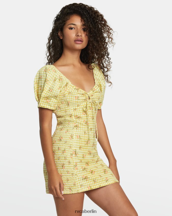 RVCA Gretel Leinenkleid BF4L8X1210 Kleidung golden Frauen