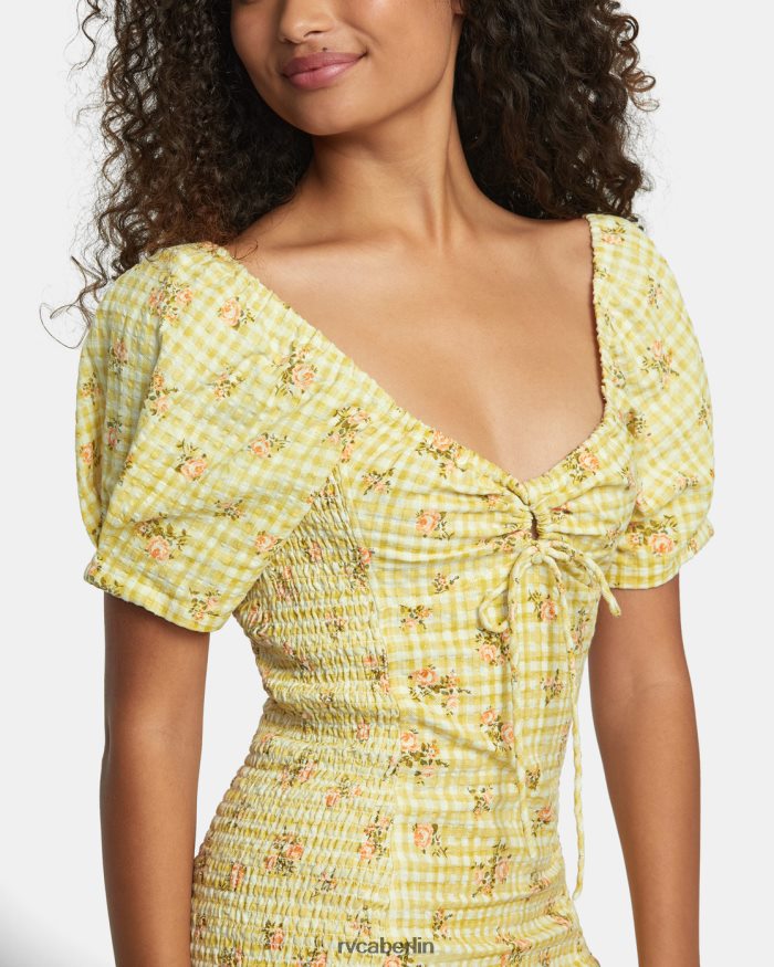 RVCA Gretel Leinenkleid BF4L8X1210 Kleidung golden Frauen