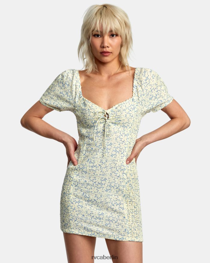 RVCA Gretel Leinenkleid BF4L8X1407 Kleidung Zitrone Frauen