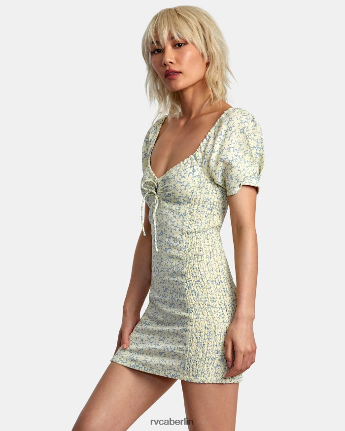 RVCA Gretel Leinenkleid BF4L8X1407 Kleidung Zitrone Frauen