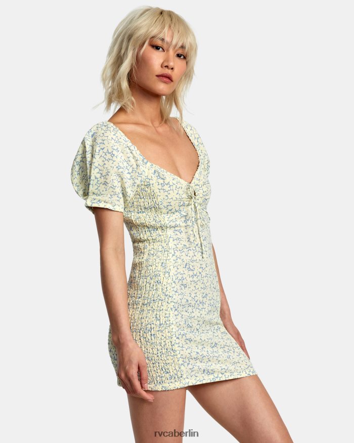 RVCA Gretel Leinenkleid BF4L8X1407 Kleidung Zitrone Frauen