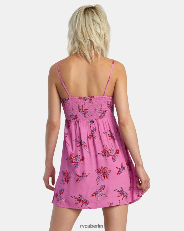 RVCA Hau Tree ärmelloses Kleid BF4L8X1380 Kleidung Alpenveilchen Frauen