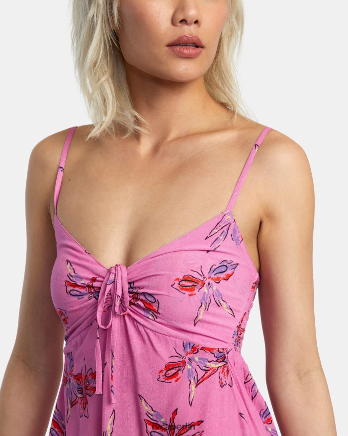 RVCA Hau Tree ärmelloses Kleid BF4L8X1380 Kleidung Alpenveilchen Frauen