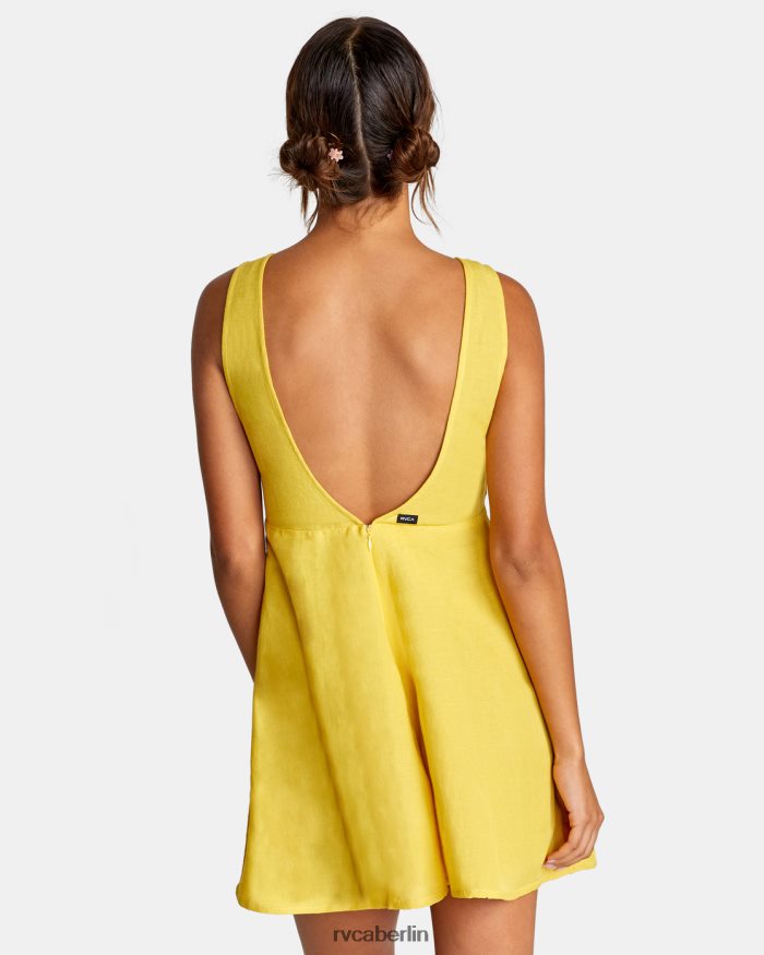 RVCA Leinen-Strampler BF4L8X1529 Kleidung Gold Frauen